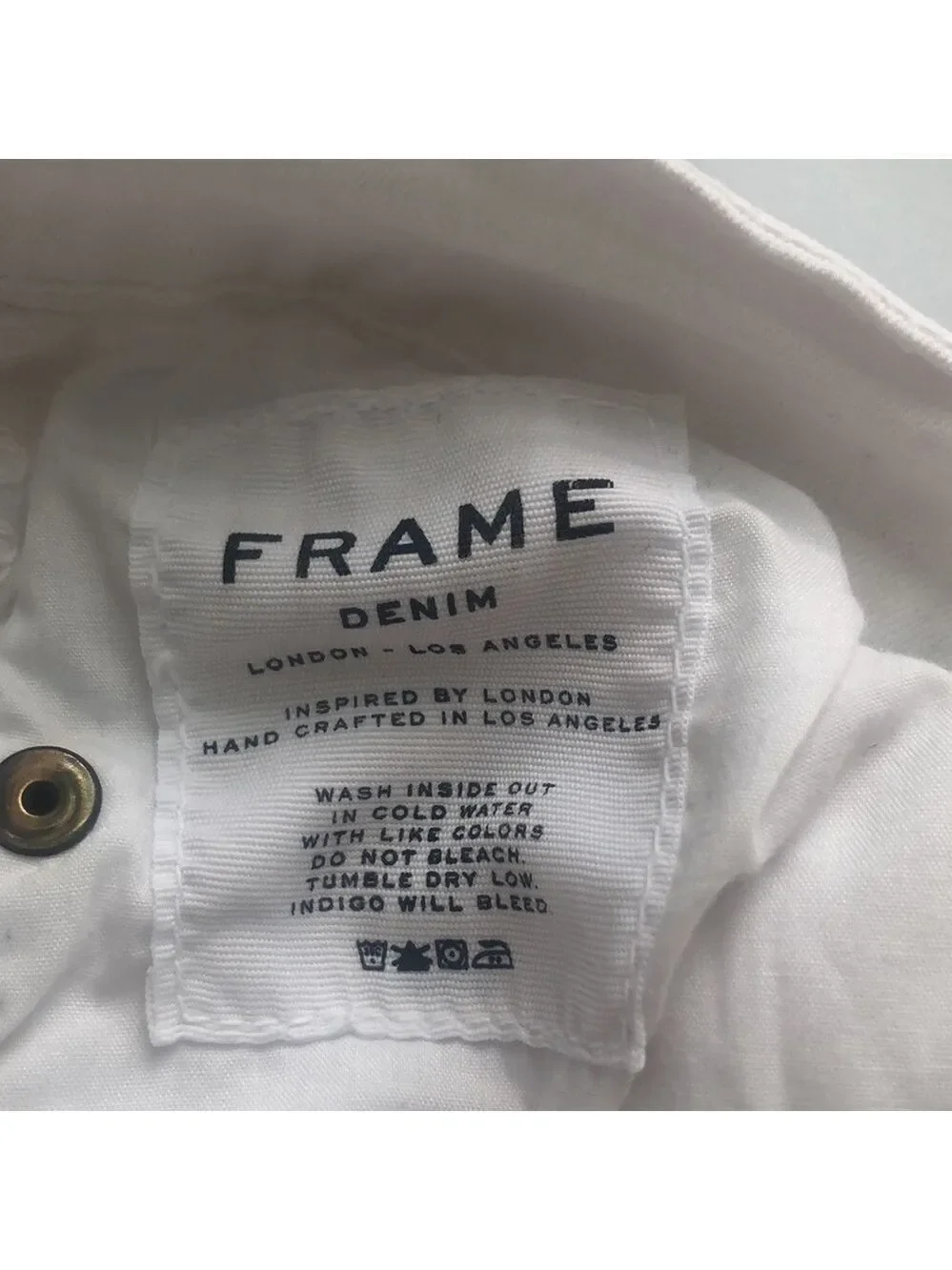Le Skinny De Jeane Blanc White Distressed Jeans by Frame Denim Size 27